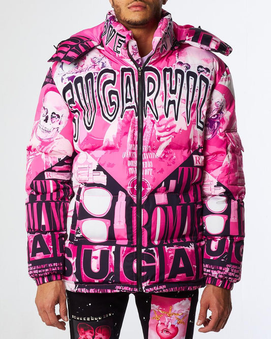 Sugarhill Pink Puffer Jacket