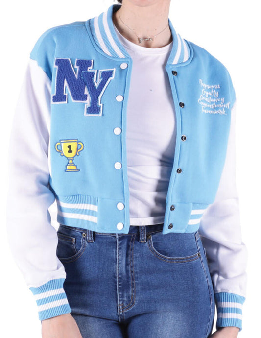 Women's Blue Varsity Jacket