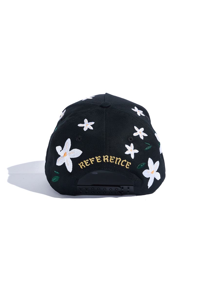 Paradise Floral Hat Black