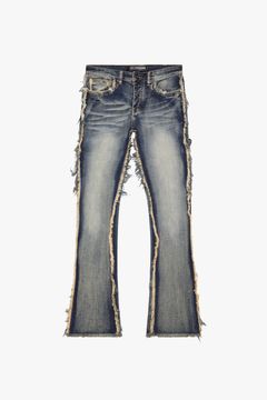 "SKYLINE" DIRTY VINTAGE STACKED JEANS