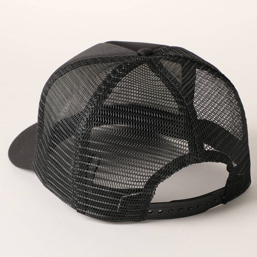 DRUNK Embroidered Mesh Back Trucker Cap
