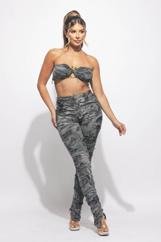 Bandeau top & pants set