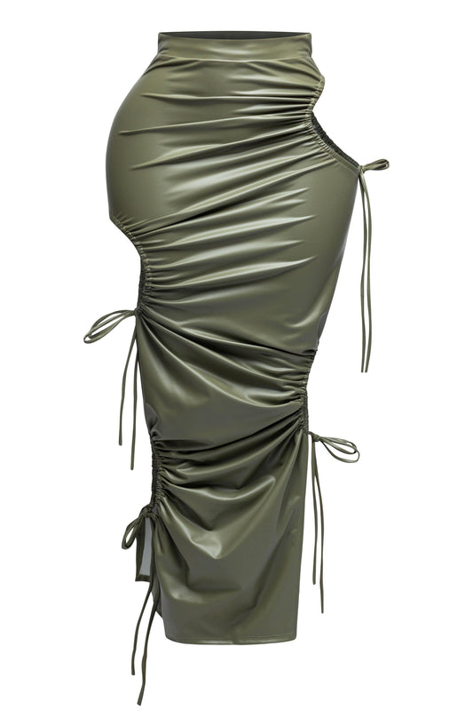 Cut out detailed maxi skirt