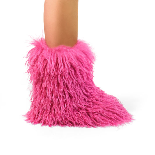 Fuschia Short Fur Boot