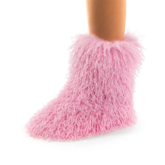 Pink Short Fur Boot
