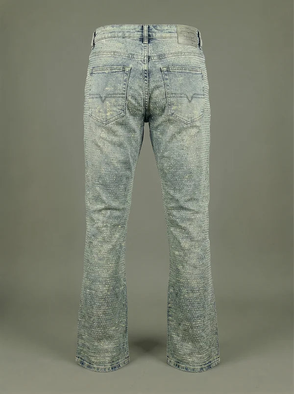 Focus Laser Rip Stone Stacked Jeans