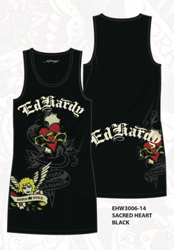 ED HARDY SACRED HEART RIB TANK DRESS