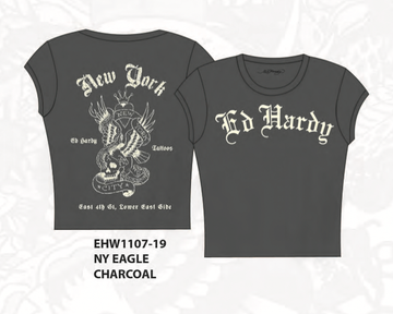 ED HARDY NY EAGLE CAP SLEEVE TEE