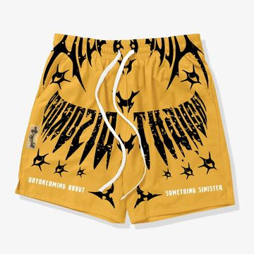 Sugar Hill SINISTER" POLY SHORTS (GOLD)