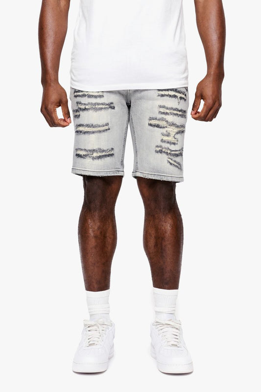 Anom Light Grey Jean Shorts