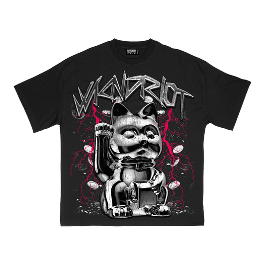 Wknd Riot Maneki Neko Shirt Black