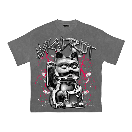 Wknd Riot Maneki Neko Shirt Grey