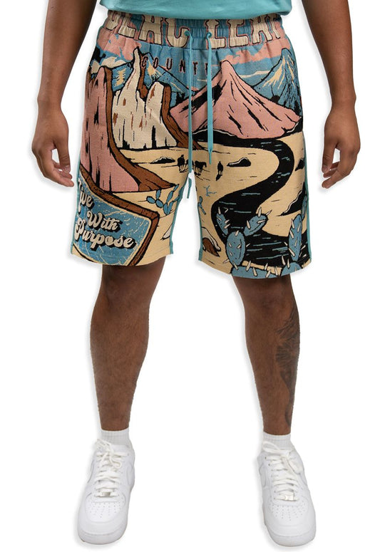 Blac Leaf Tapestry Shorts