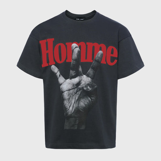 Homme Feeme LA Twisted Fingers Black Tee