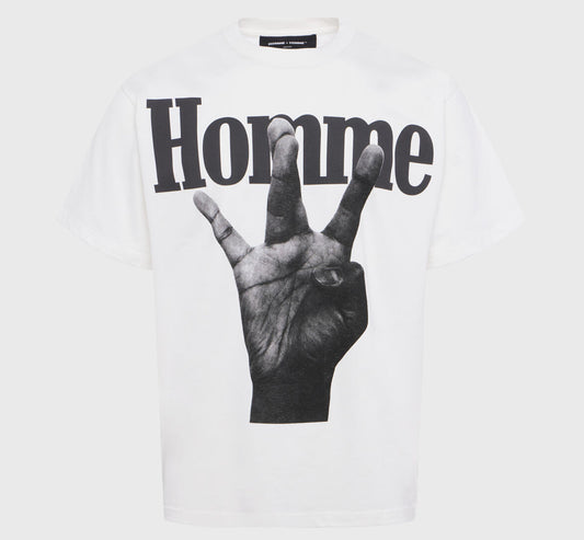 Homme Feeme LA Twisted Fingers White Tee