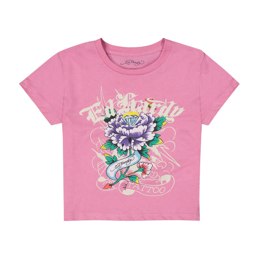 Ed hardy FLOWER DIAMOND BABY TEE