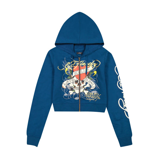 Ed hardy LKS SKULL ZIP FRONT HOODIE