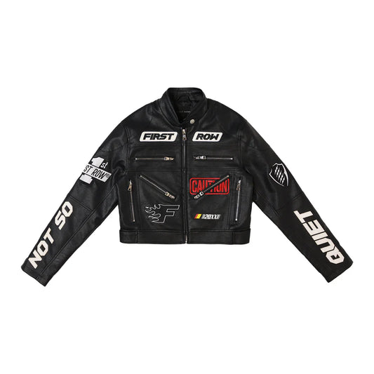 First Row Black Leather Jacket