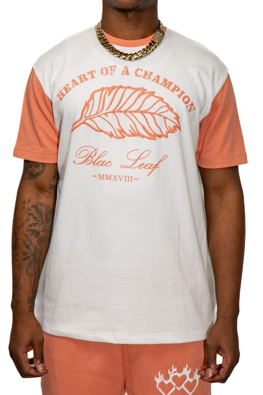 Black Leaf Salmon Shirt