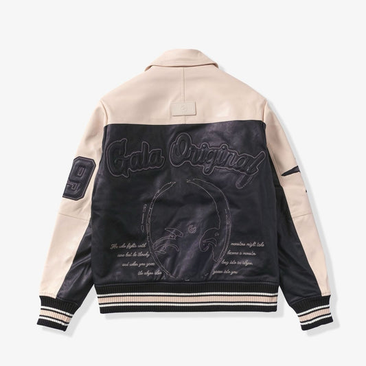 Gala original Black ivory and charcoal varsity jacket