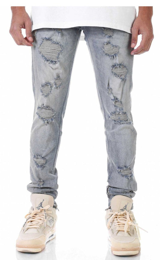 KDNK Destroyed Jeans Steel Blue