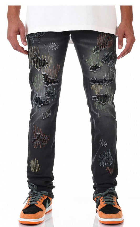 KDNK Stacked Stitch Jeans