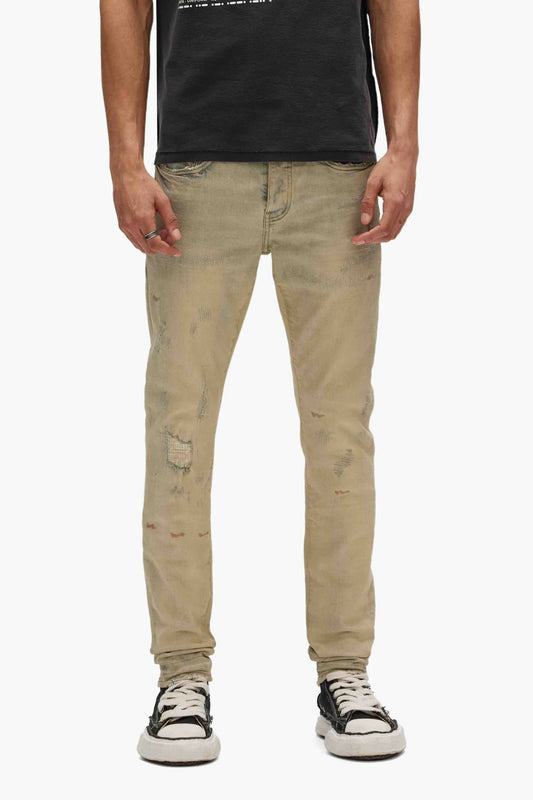 P001 Purple Brand Oil Repair Jeans