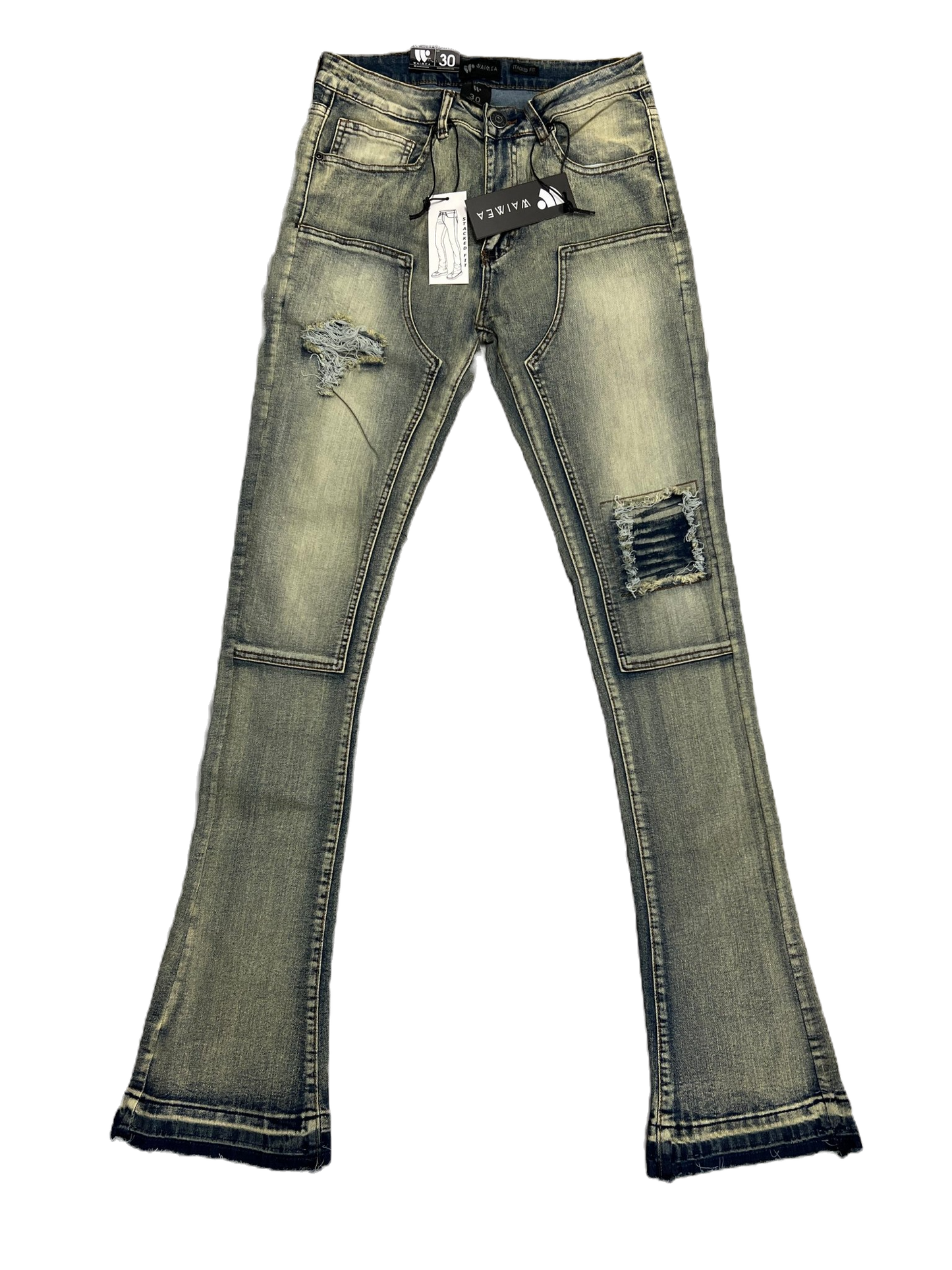 Waimea "Light Vintage" Stacked Jeans