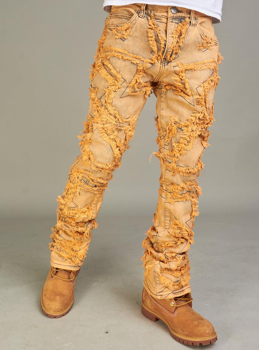 NME Orange Stacked Jeans