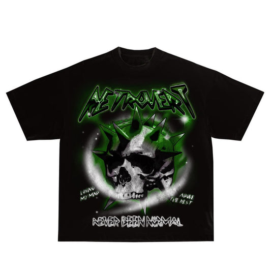 Retrovert Green Skull T Shirt