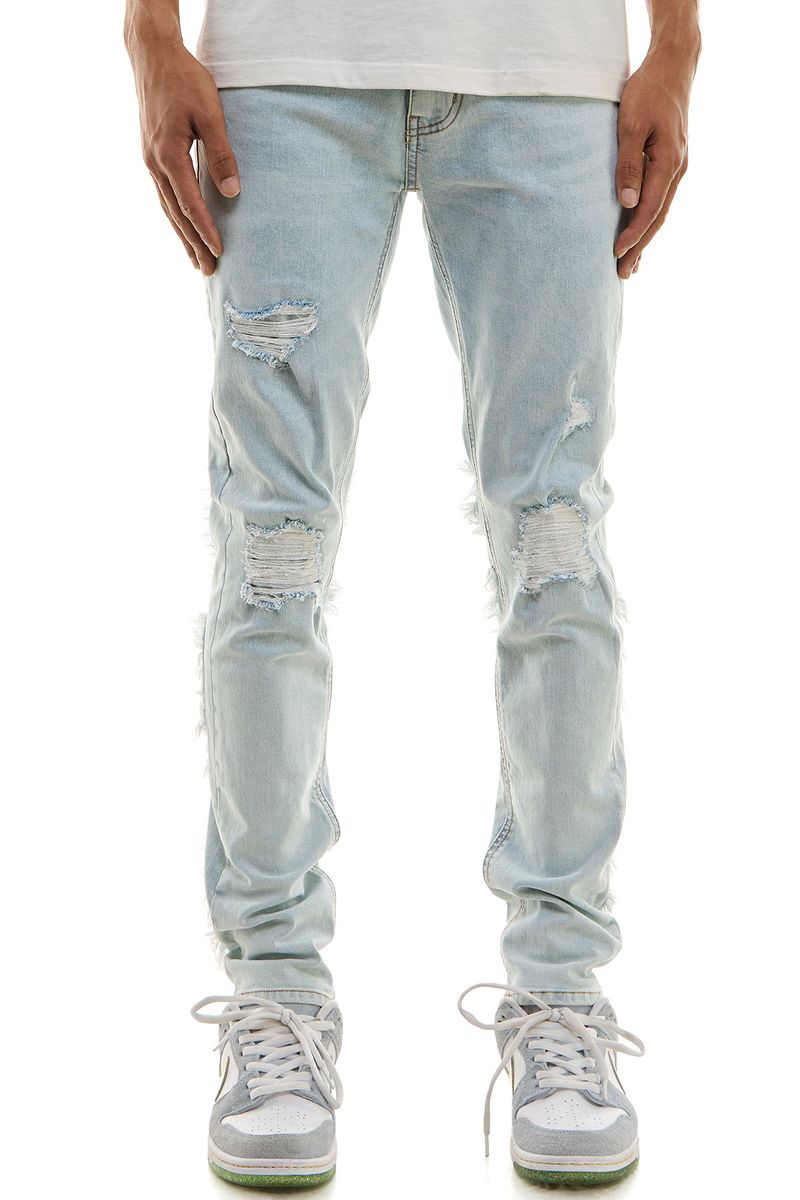 Flame Patched Skinny Pants