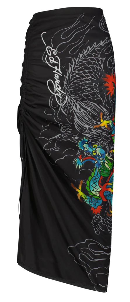 Ed Hardy Dragon Mesh Skirt