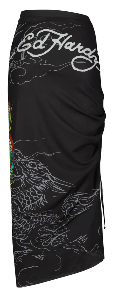 Ed Hardy Dragon Mesh Skirt