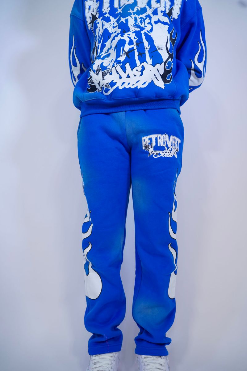 Retrovert Blue Sweat Pants