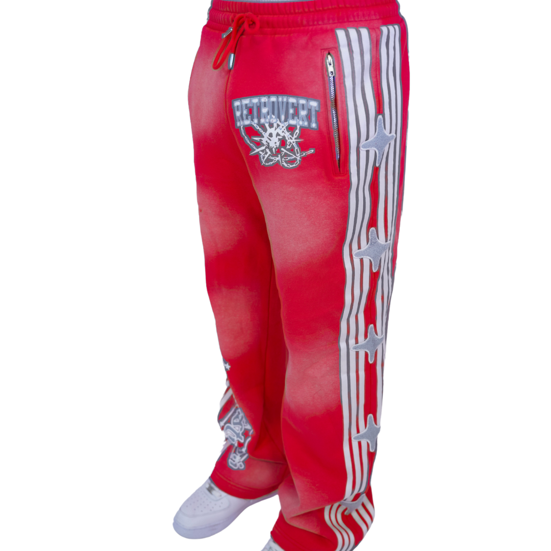 Retrovert Red Sweat Pants