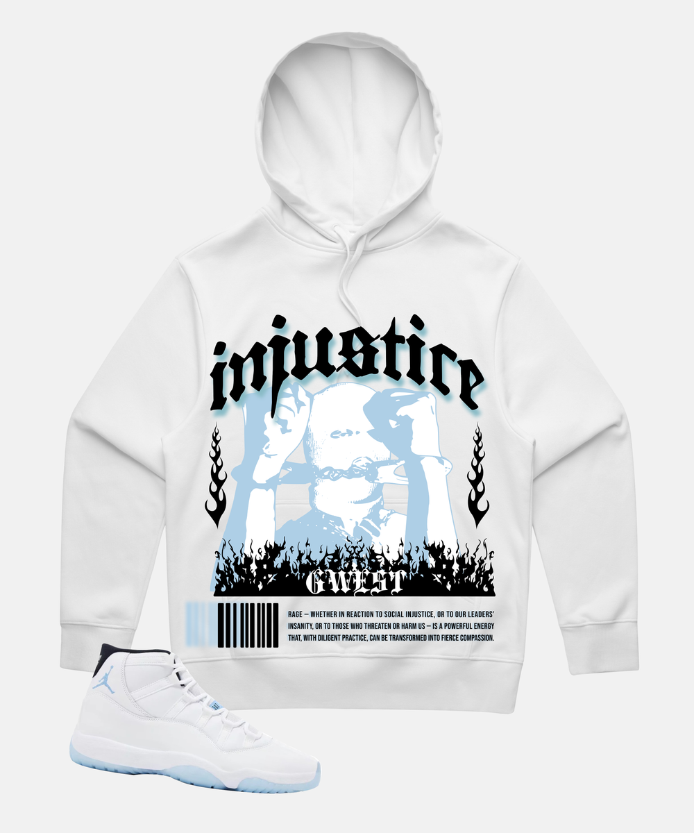 Injustice White Hoodie