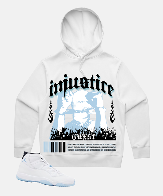 Injustice White Hoodie