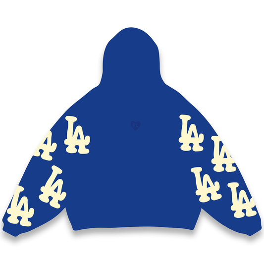 Not LA Red Letters Hoodie Blue