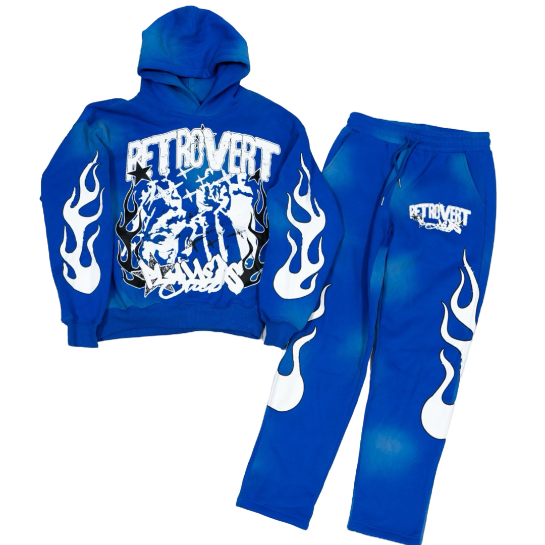 Retrovert Blue Hoodie