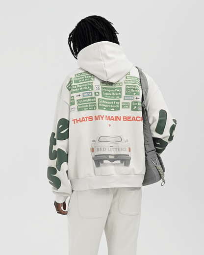 Red Letters Main Beach Hoodie