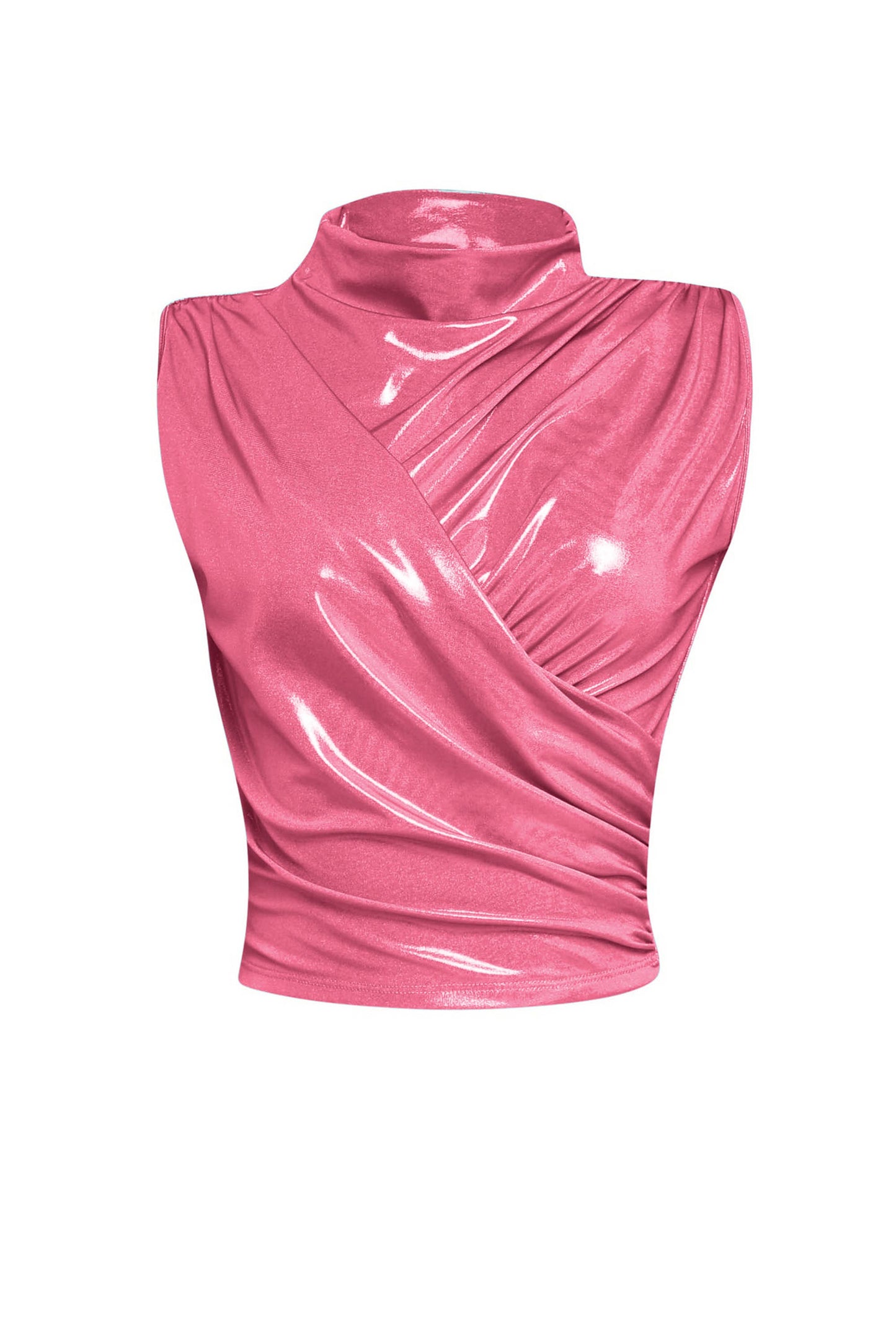 Slinky foiled sleeveless top