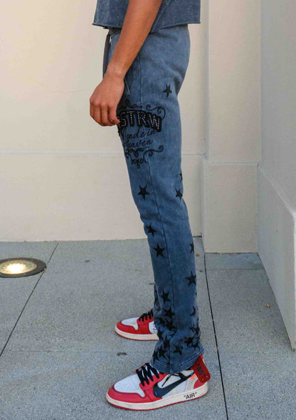 MADE IN HEAVEN GATHERED STAR STACK JOGGER