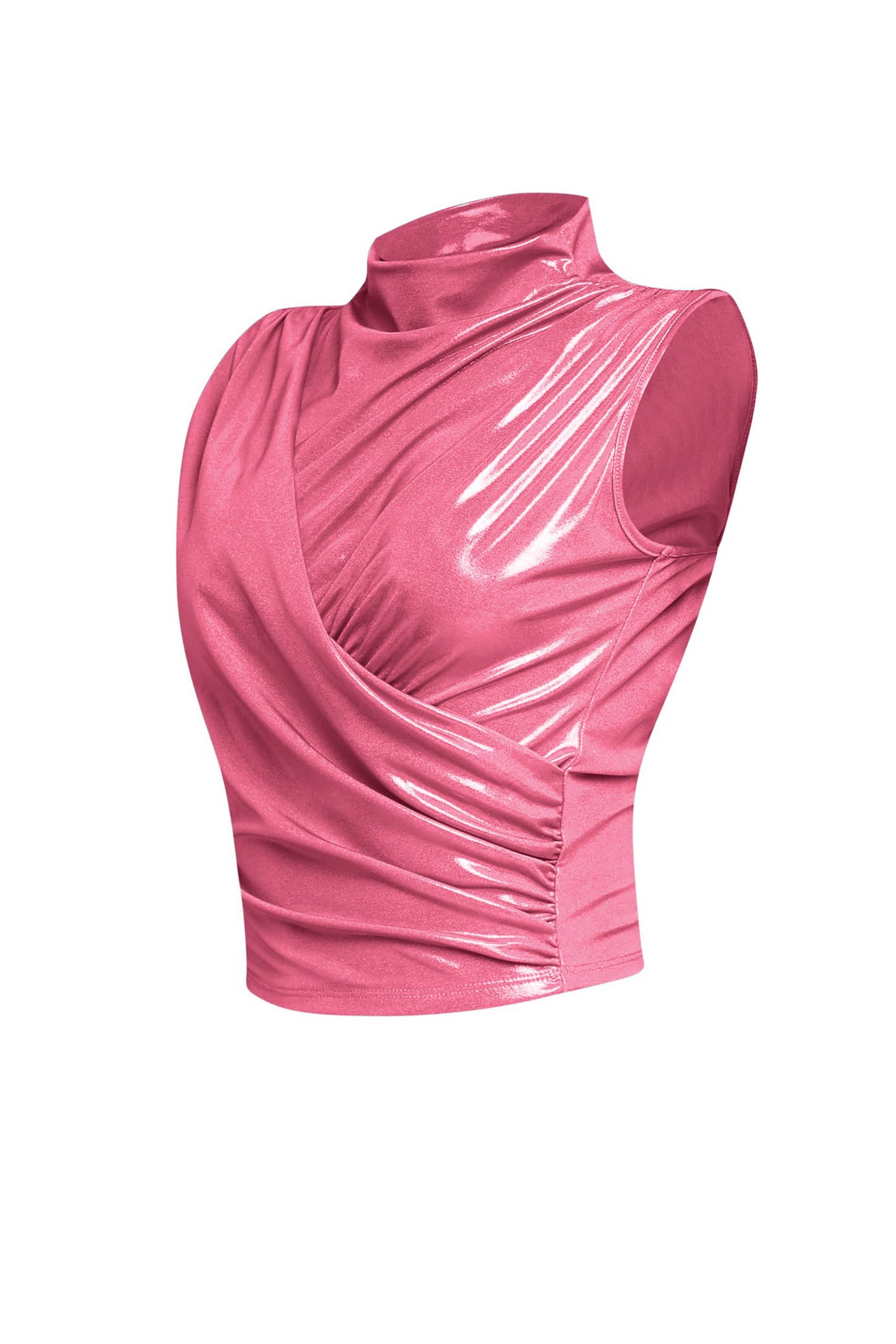 Slinky foiled sleeveless top