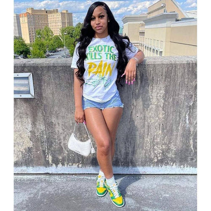 T shirts letter print graphic t shirts women