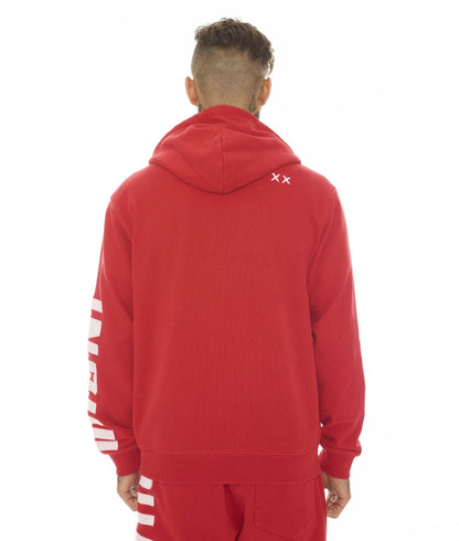 Cult of Individuality Red Zip Hoodie