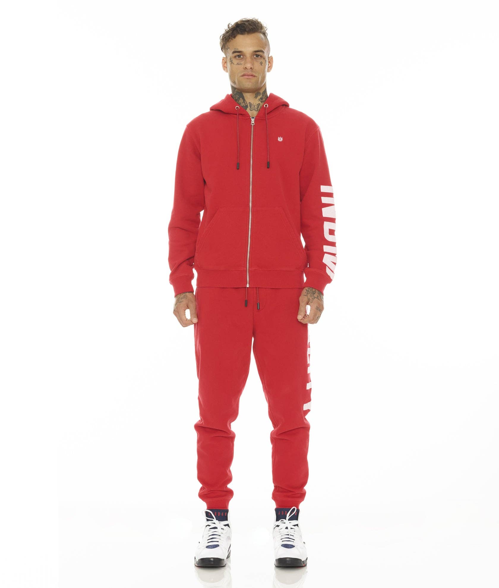 Cult of Individuality Red Zip Hoodie