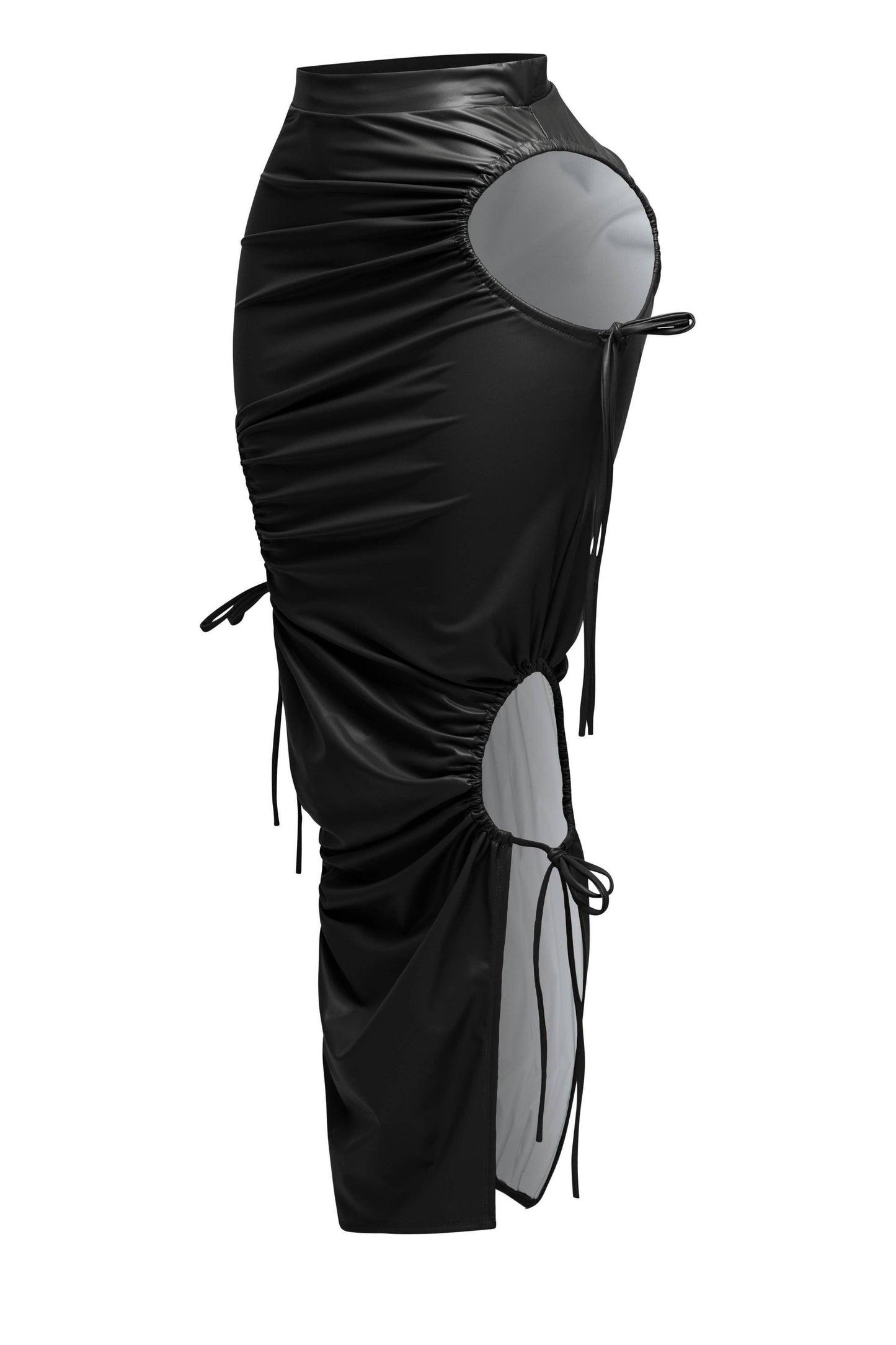 Cut out detailed maxi skirt