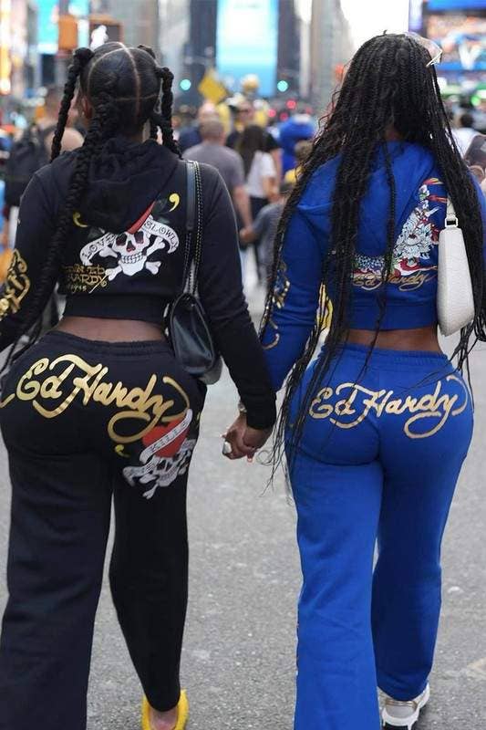 Graphic Hoodie & Jogger Tracksuit Set Ed hardy