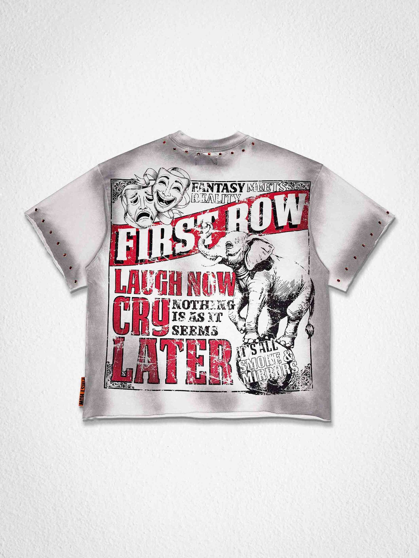LAUGH NOW CRY LATER DARK CIRCUS TEE