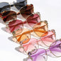 Color Tinted Lenses Rhinestone Deco Sunglasses